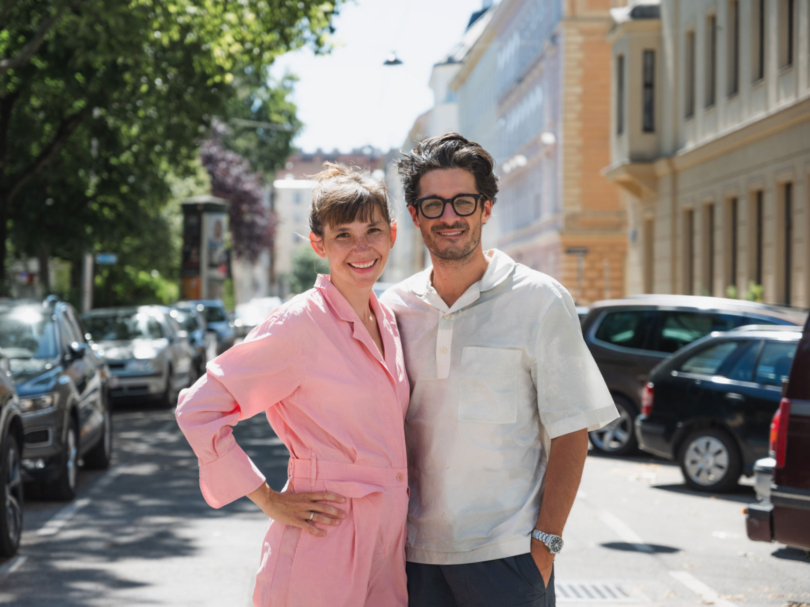 Die Gründer:innen von ordipro auf einer Wiener Straße